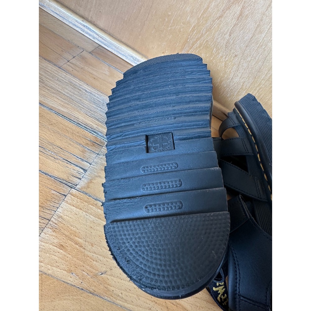 Dr. Martens Blaire Black Platform Gladiator Sandals 3-Strap Buckle Zebrilus Sole - Picture 5 of 9
